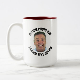 Bicolor Taza de Foto Personalizada de Dos Tonos GRANA con