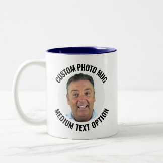 Bicolor Taza de Foto Personalizada de Dos Tonos NAVAL con 