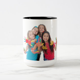 Bicolor Taza de Foto Personalizada – Vajilla de Bebida Per