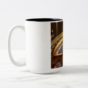 Bicolor Taza de Frankfurt — Hauptbahnhof de Noche