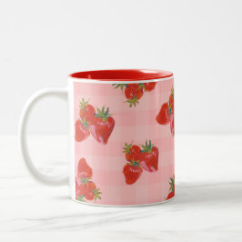 Bicolor Taza de Fresa Dulce 🍓