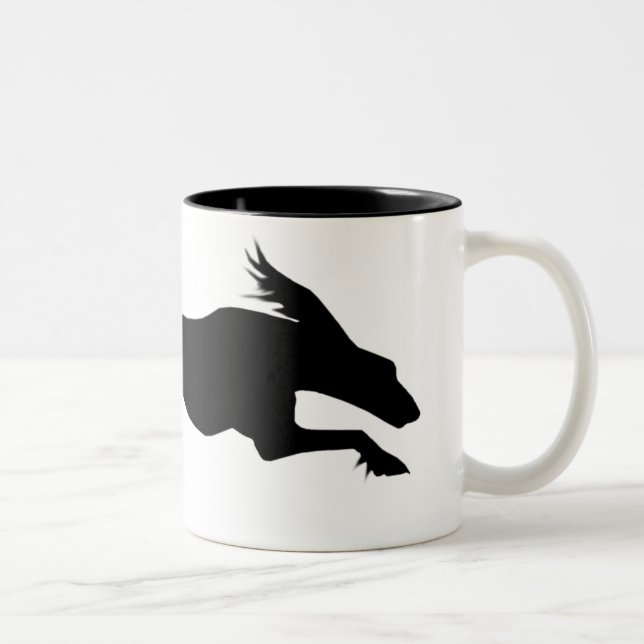 Bicolor Taza de funcionamiento del perro de Saluki (Derecha)