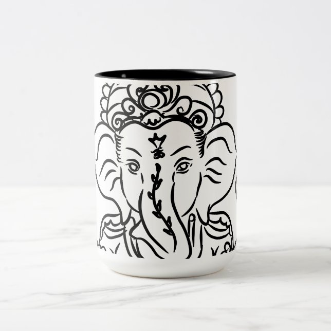 Bicolor Taza de Ganesh (Centro)