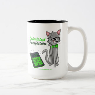 Bicolor Taza de gato de matemáticas de perfección calculad