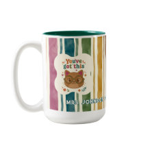 Taza de gato personalizada para maestro | Nombre y