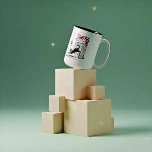 Bicolor Taza de Gato: regalo perfecto para amantes del fút