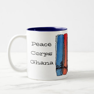 Bicolor Taza de Ghana del cuerpo de paz
