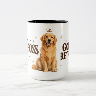 Bicolor Taza de Golden Retriever – Pensé que era el jefe,