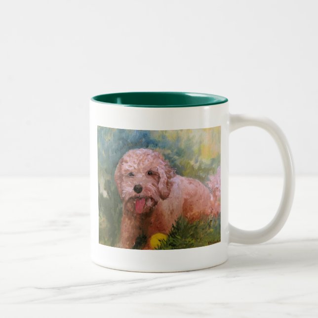 Bicolor Taza de Goldendoodle/Labradoodle (Derecha)