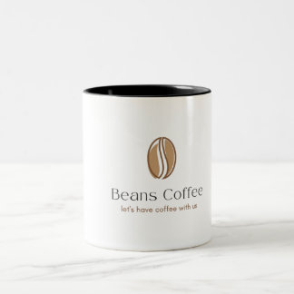 Bicolor Taza de Granos de Café – ¡Tomemos un Café Con Noso