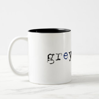 Bicolor Taza de Greysacle Coffe - blanco