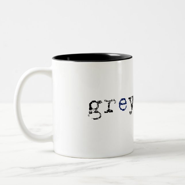 Bicolor Taza de Greysacle Coffe - blanco (Izquierda)