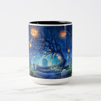 Bicolor taza de Halloween