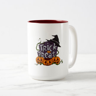 Bicolor Taza de Halloween de calabaza "Truco o trato" – Br