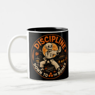 Bicolor Taza de Halloween de Karate Disciplina hasta los H