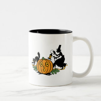 Bicolor Taza de Halloween de la bruja del estilo del