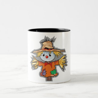 Bicolor Taza de Halloween del espantapájaros