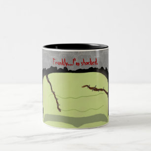 Bicolor Taza de Halloween del retruécano de Frankenstein