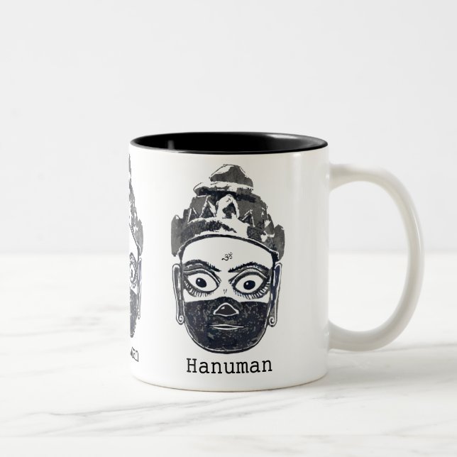 Bicolor Taza de Hanuman (B/W) (Derecha)