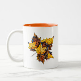 Bicolor Taza de hoja creativa para café o té