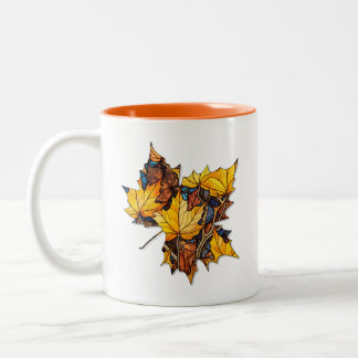 Bicolor Taza de hoja creativa para café o té
