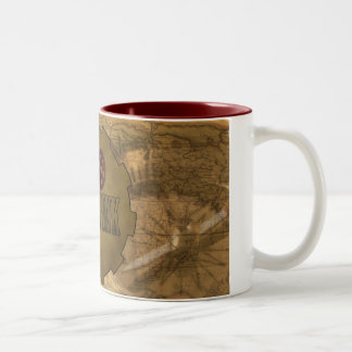 Bicolor Taza de I <3 Steampunk
