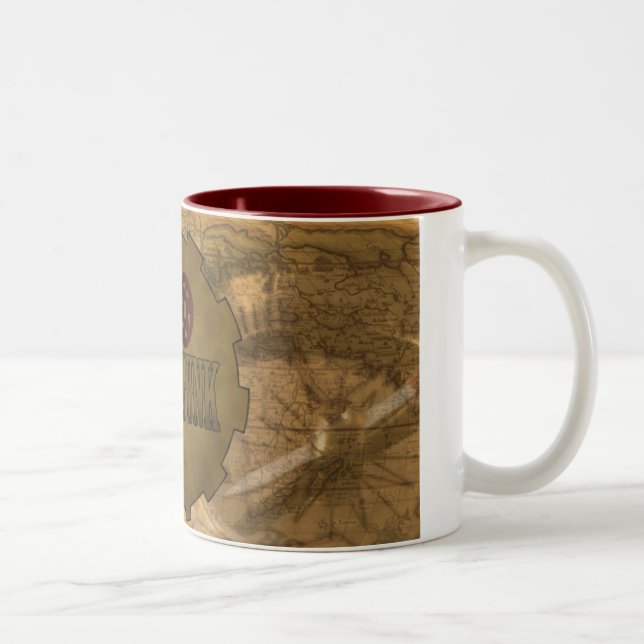Bicolor Taza de I <3 Steampunk (Derecha)