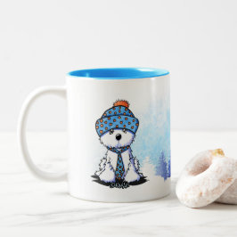 Bicolor Taza de invierno KiniArt Coton de Tulear