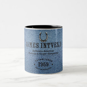 Bicolor Taza de James Intveld Blue Denim 