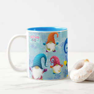 Bicolor Taza de jardín Genome, para amantes de Gnome, Café