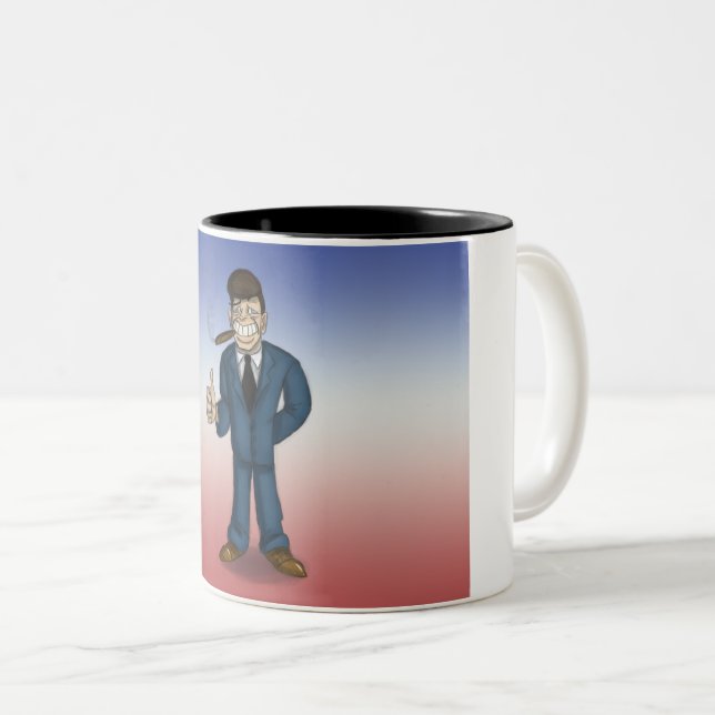 Bicolor Taza de JFK (Anverso derecho)