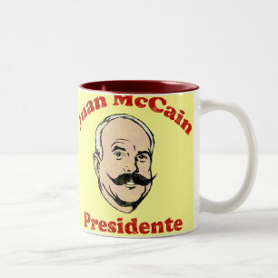 Bicolor Taza de Juan McCain Presidente
