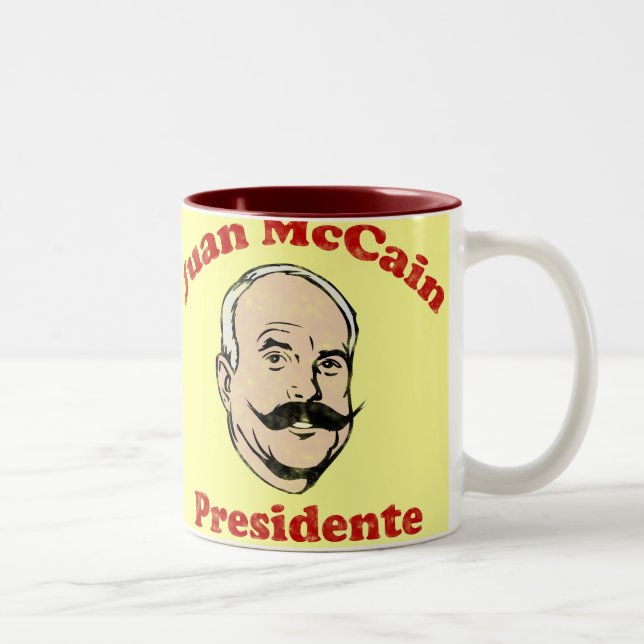 Bicolor Taza de Juan McCain Presidente (Derecha)