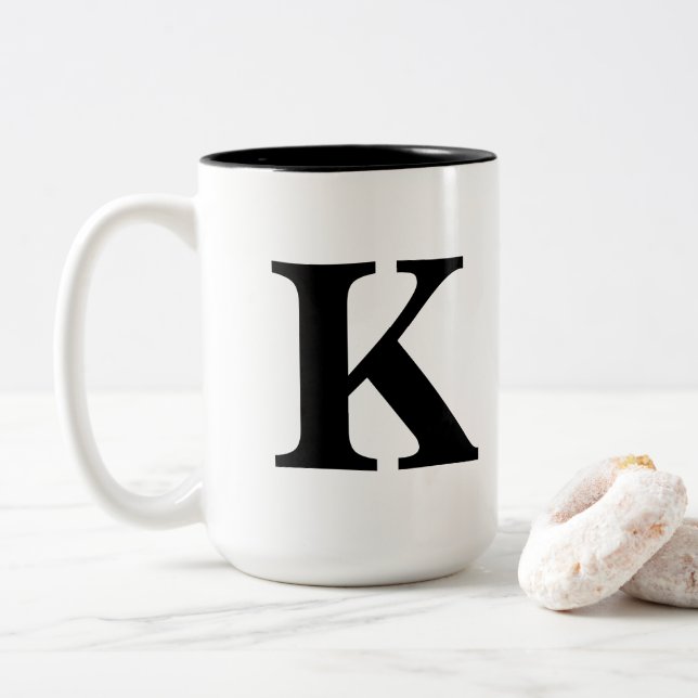 Bicolor Taza de "K" (Con donut)