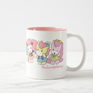 Bicolor Taza de Kawaii del potro de Osharena