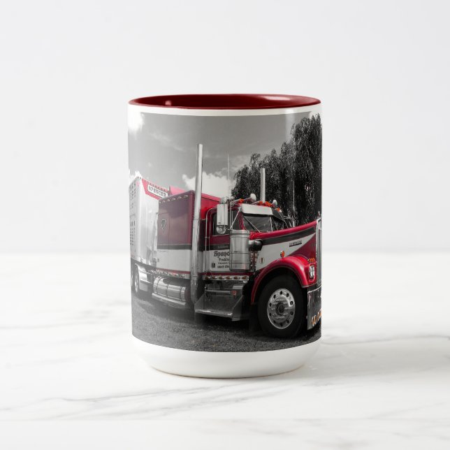 Bicolor Taza de Kenworth W900A de la chaqueta de punto (Centro)