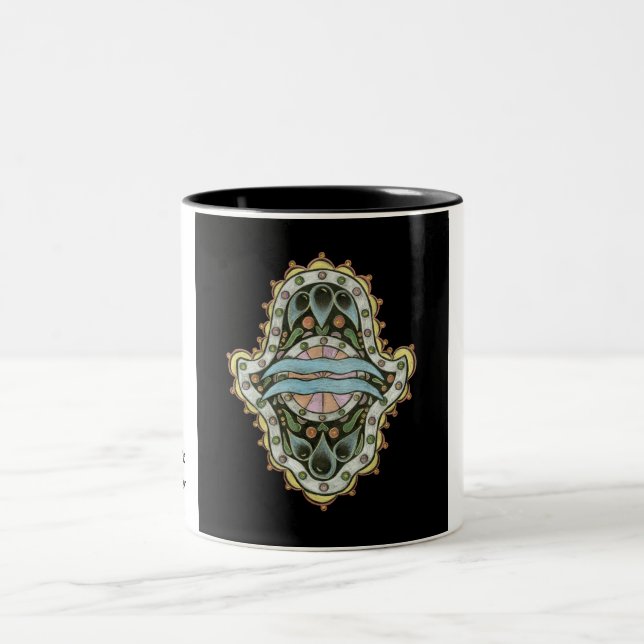 Bicolor Taza de Khamsa del acuario (Centro)