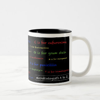 Bicolor Taza de la A a del Z del microbiólogo - negro