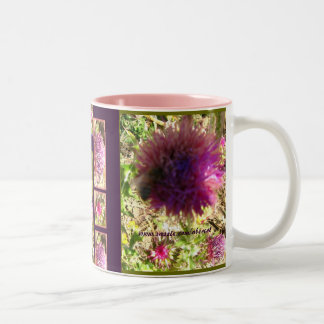 Bicolor Taza de la abeja del cardo