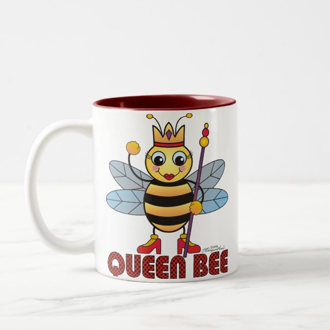 Bicolor Taza de la abeja reina (Izquierda)