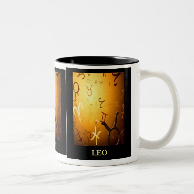 BICOLOR TAZA DE LA ASTROLOGÍA DE LEO (Derecha)