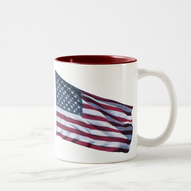 Bicolor Taza de la bandera americana (Derecha)