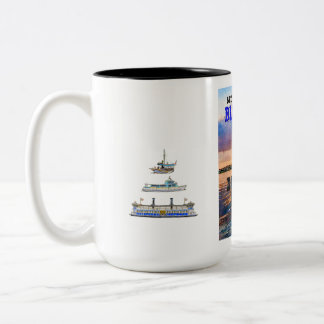 Bicolor Taza de la bandera azul
