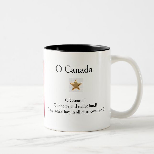 Bicolor Taza de la bandera canadiense  (Derecha)