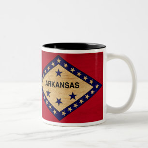 Bicolor Taza de la bandera de Arkansas