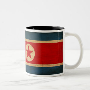 Bicolor Taza de la bandera de Corea del Norte