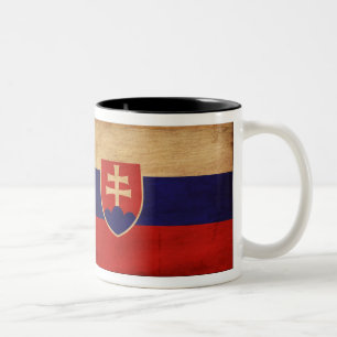 Bicolor Taza de la bandera de Eslovaquia