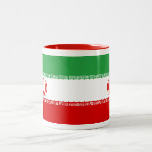 Bicolor Taza de la bandera de Irán