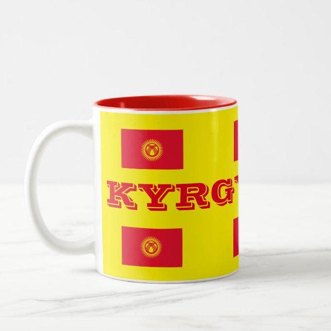 Bicolor Taza de la bandera de Kyrgyzstan* (Izquierda)