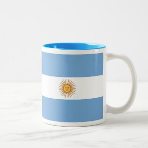Bicolor Taza de la bandera de la Argentina